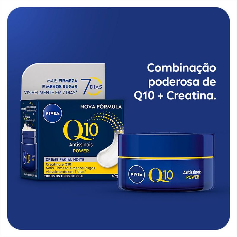 creme facial antissinais noite nivea q10 plus 50g