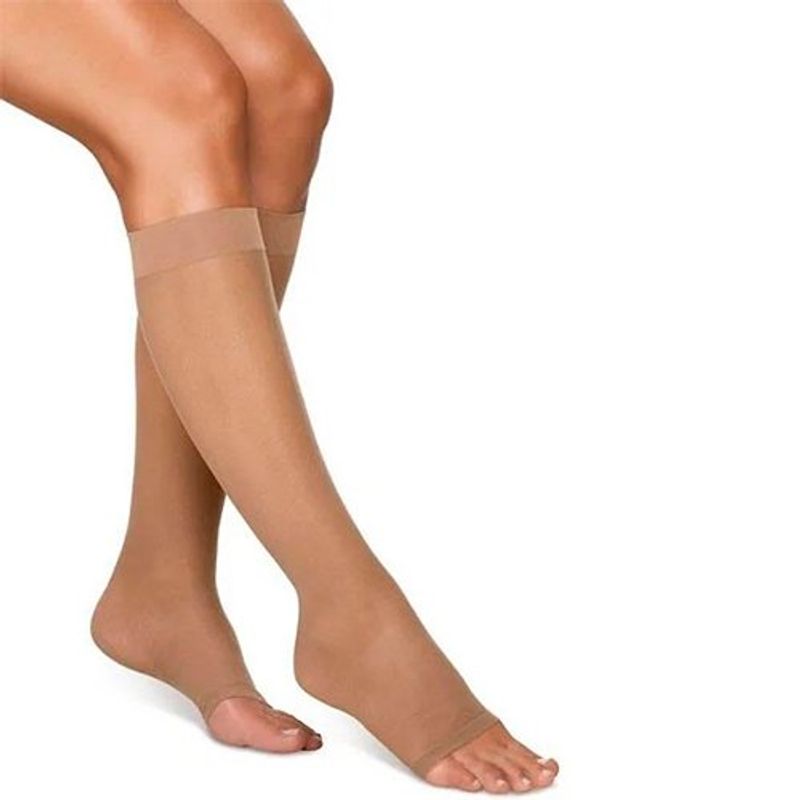 meia de compressão 3/4 feminina kendall média tamanho g 1671