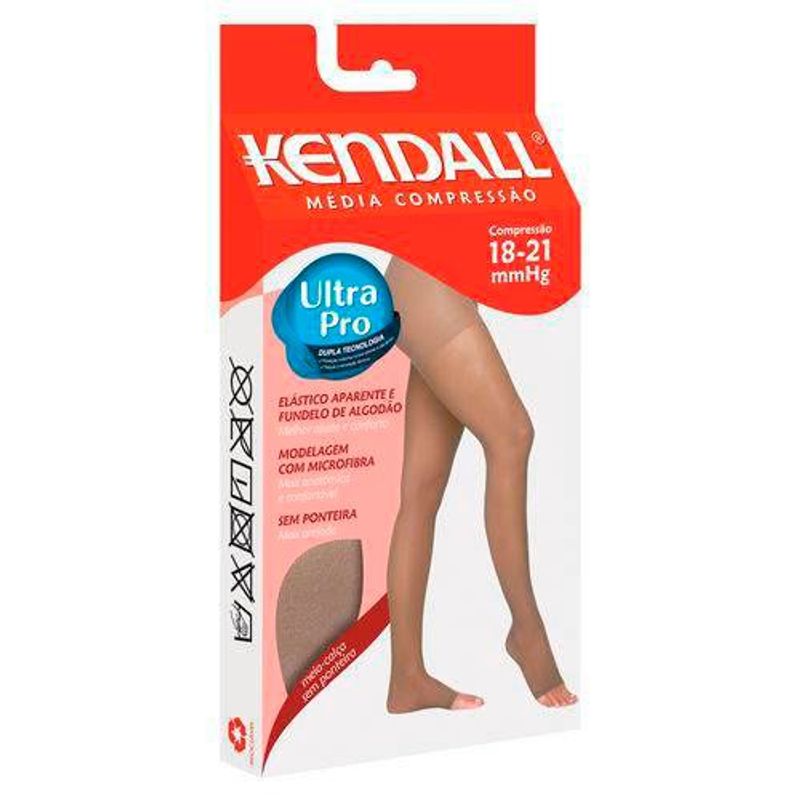 meia-calça de média compressão sem ponteira mel média kendall ref-1701