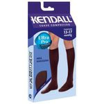 meia masculina suave compressão marrom média 3/4 kendall