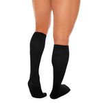meia masculina suave compressão preta grande 3/4 kendall