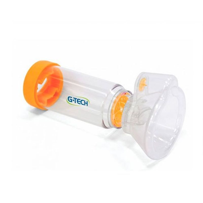 espaçador para aerossol clear adulto e infantil g-tech