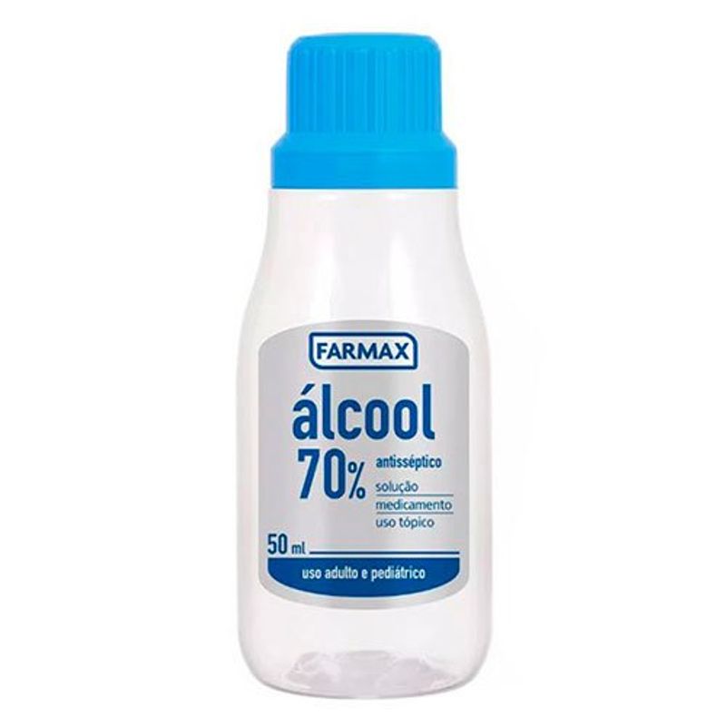 álcool líquido farmax 70% 50ml