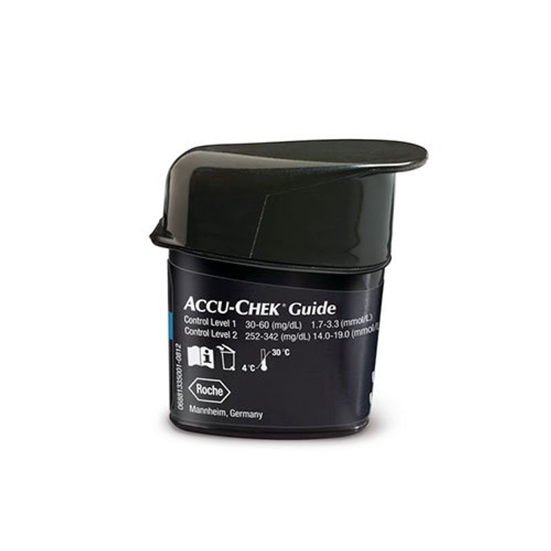 teste de glicemia guide accu-chek com 25 unidades