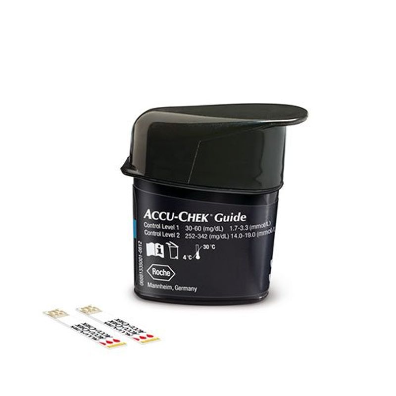 teste de glicemia guide accu-chek com 25 unidades
