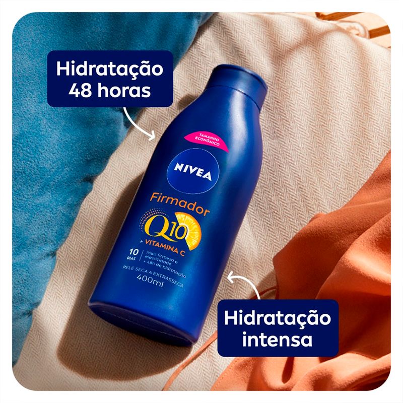 loção hidratante corporal firmador q10 vitamina c nivea 400 ml