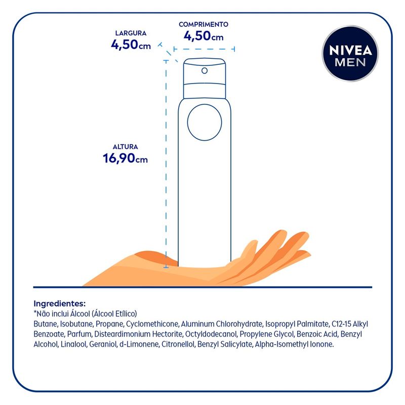 desodorante nivea men aerosol fresh erva doce 150ml