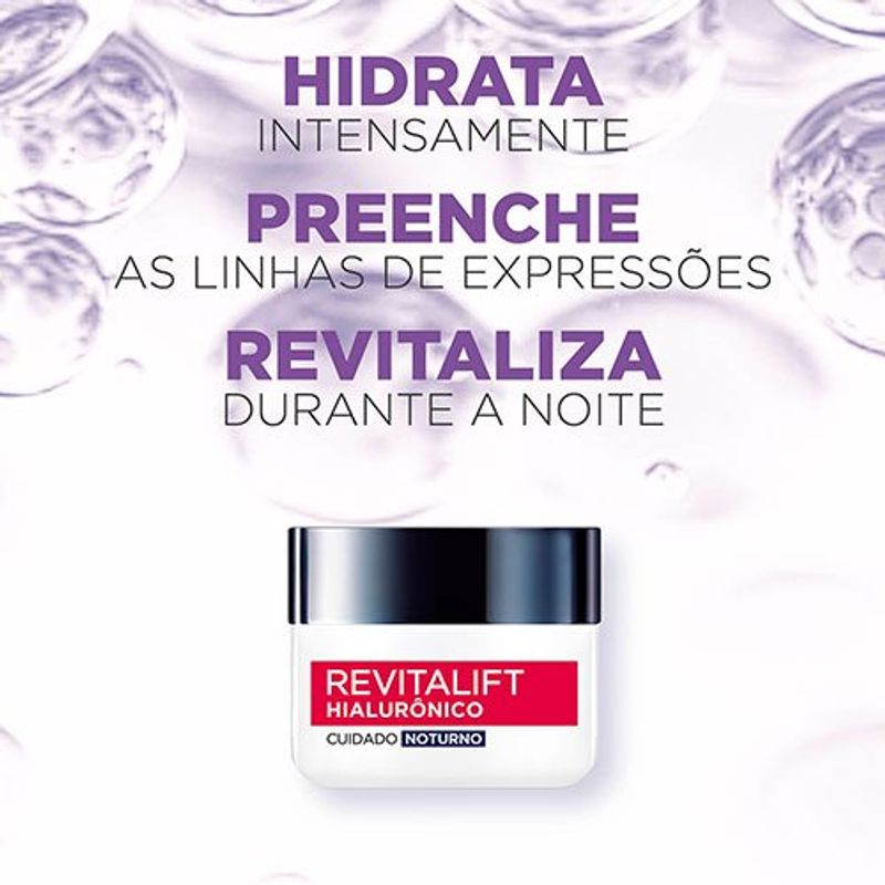 creme facial hidratante noturno 50ml revitalift preenchedor