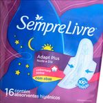 sempre livre absorvente noturno suave com abas leve 16 pague 14