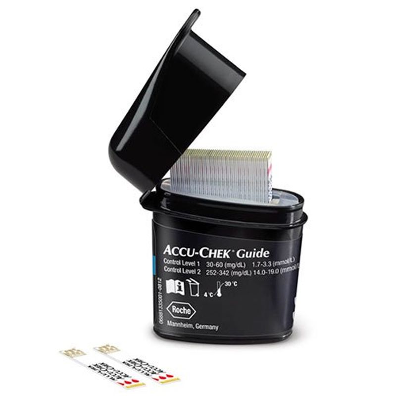 tira para controle teste de glicemia accu-chek guide 50 tiras