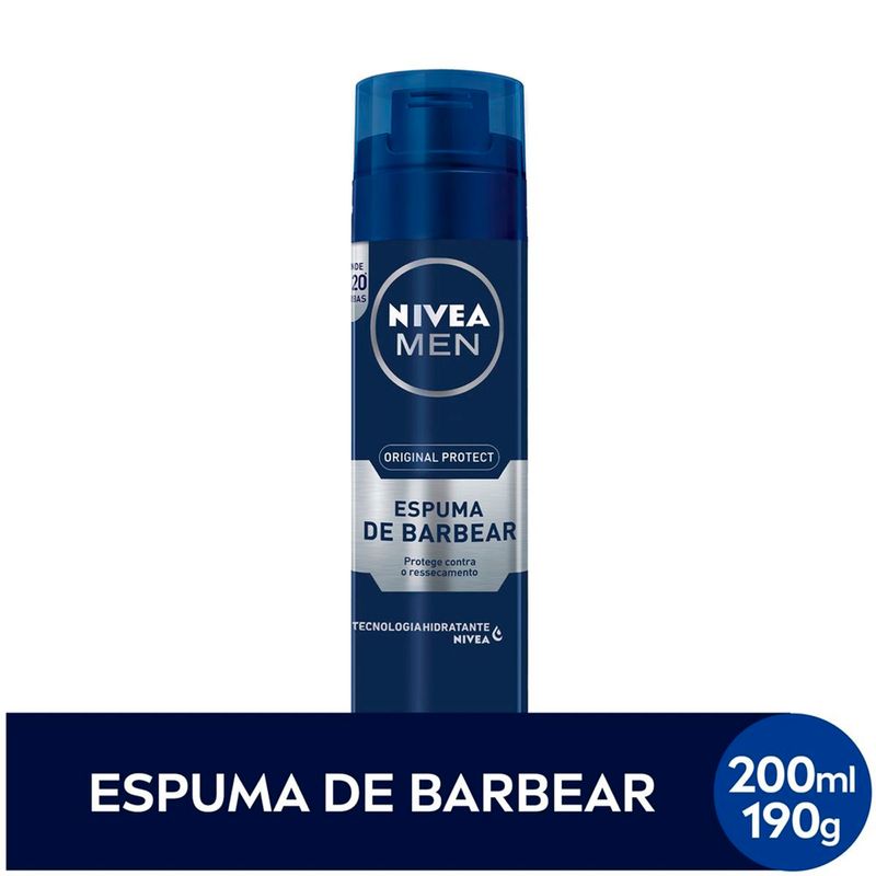 espuma de barbear nivea men 193g
