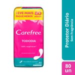 absorvente protetor diário original carefree sem perfume leve 80 pague 60