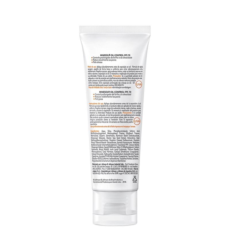 protetor solar neostrata minesol oil control fps70 40g