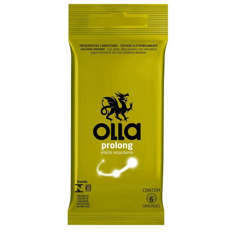 preservativo lubrificado olla prolong 6 unidades