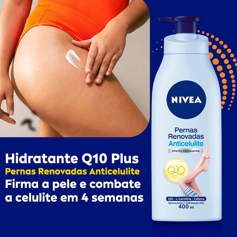 loção hidratante para corpo nivea body pernas renovadas anticelulite q10 plus 400ml