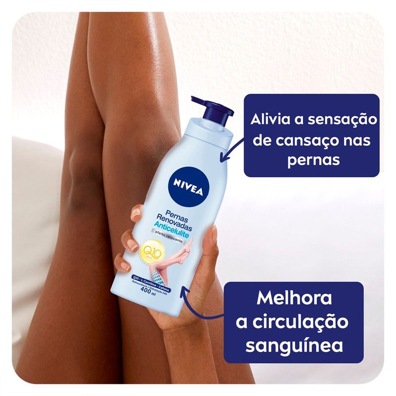 loção hidratante para corpo nivea body pernas renovadas anticelulite q10 plus 400ml