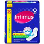 absorvente intimus noturno seca com abas 30 unidades