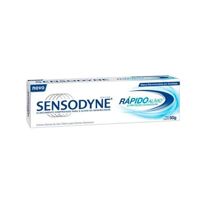 creme dental sensodyne rápido alívio 50g