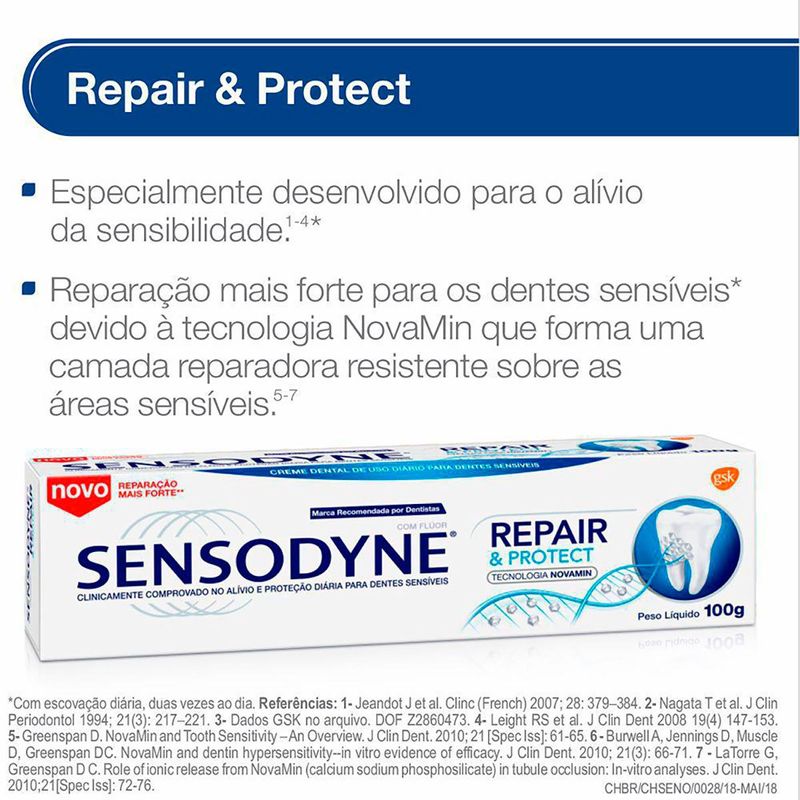 creme dental sensodyne repair & pro whitening 100g