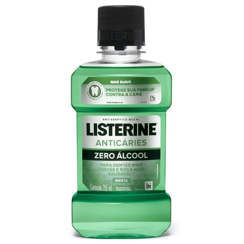 antisséptico bucal listerine zero anticaries 250ml