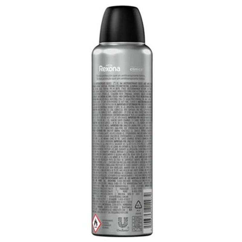 desodorante aerosol clinical rexona men clean 150ml