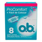 absorvente interno o.b. confort mini 8 unidades