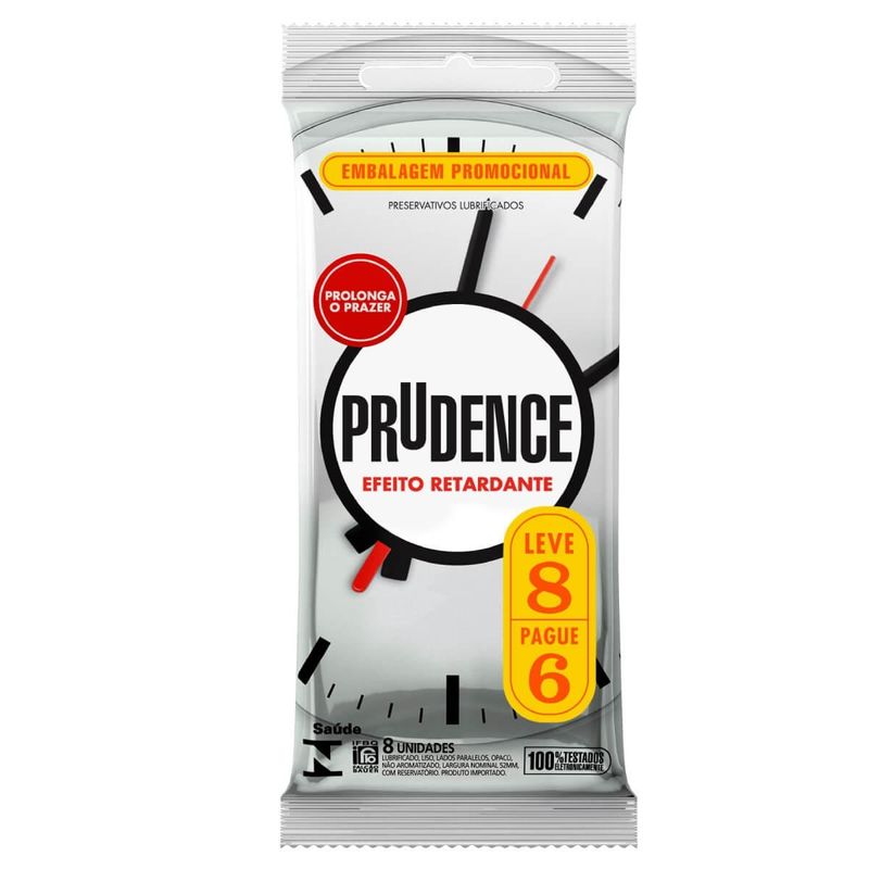 preservativo prudence efeito retardante leve 8 pague 6