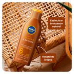 loção bronzeadora nivea sun intense & bronze fps 6 125ml