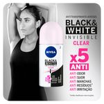 desodorante antitranspirante roll-on nivea invisible black & white clear 50ml