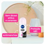 desodorante antitranspirante roll-on nivea invisible black & white clear 50ml