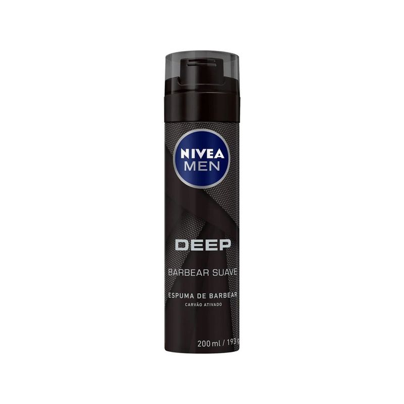 espuma de barbear nivea men deep black 200ml