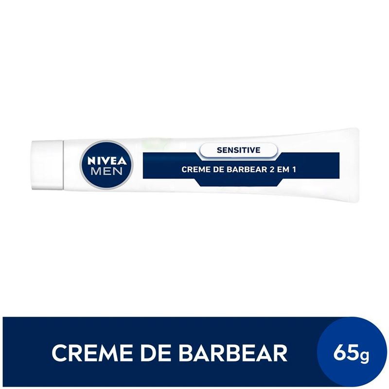 creme de barbear 2 em 1 nivea men sensitive 65g