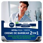 creme de barbear 2 em 1 nivea men sensitive 65g