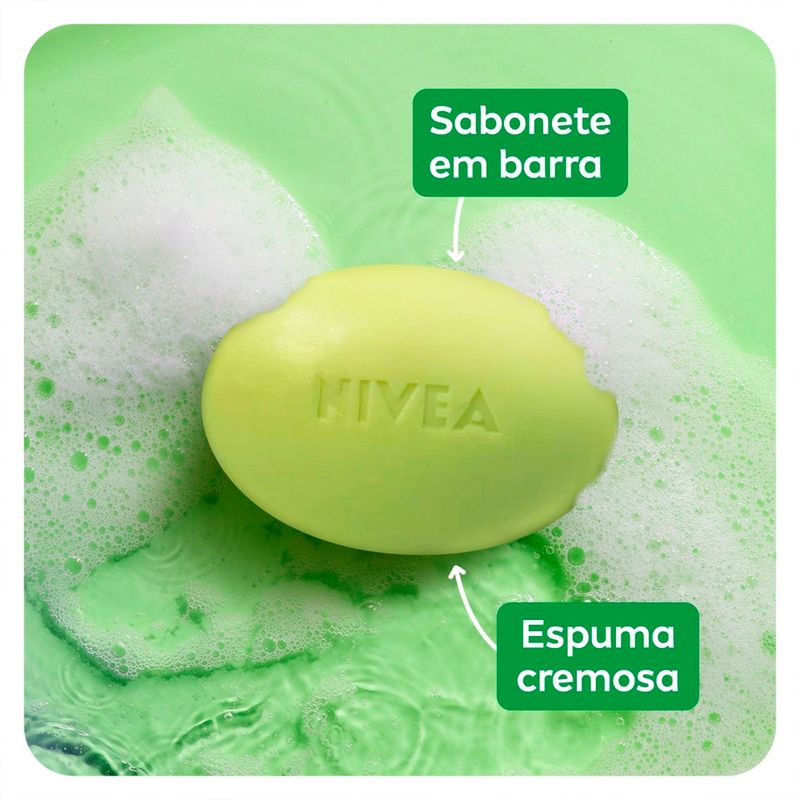 sabonete em barra hidratante nivea erva doce e óleos essenciais 85g