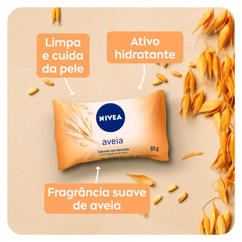 sabonete em barra hidratante nivea aveia 85g
