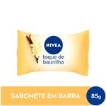 sabonete em barra hidratante nivea toque de baunilha 85g