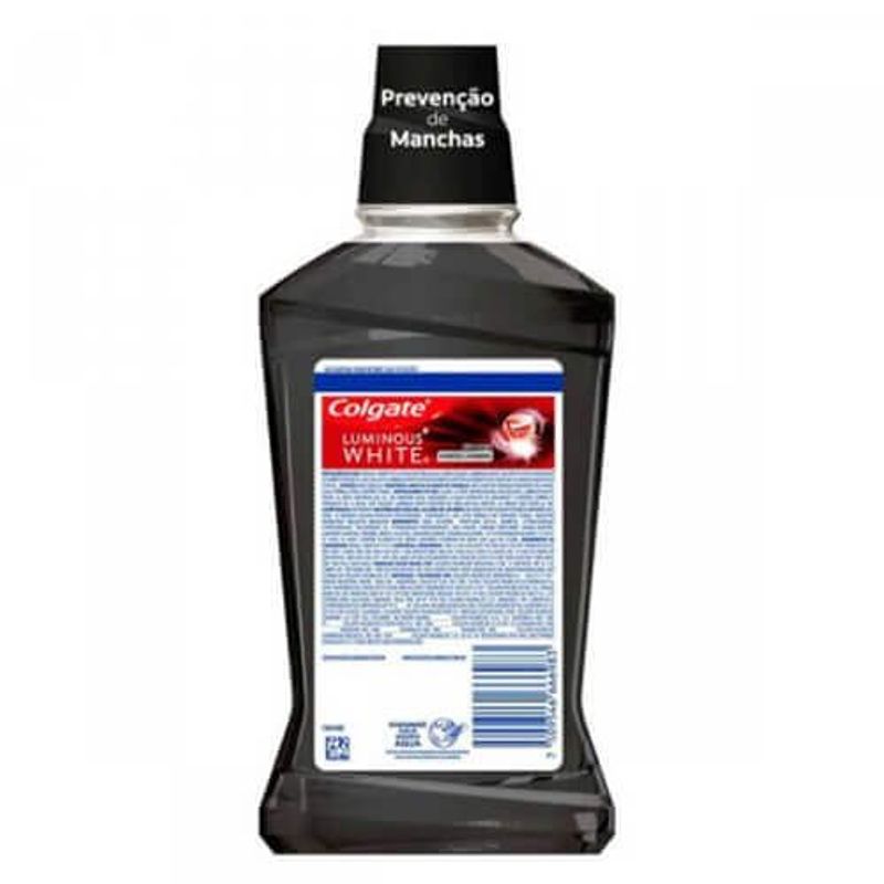 enxaguante bucal colgate luminous white carvão 500ml