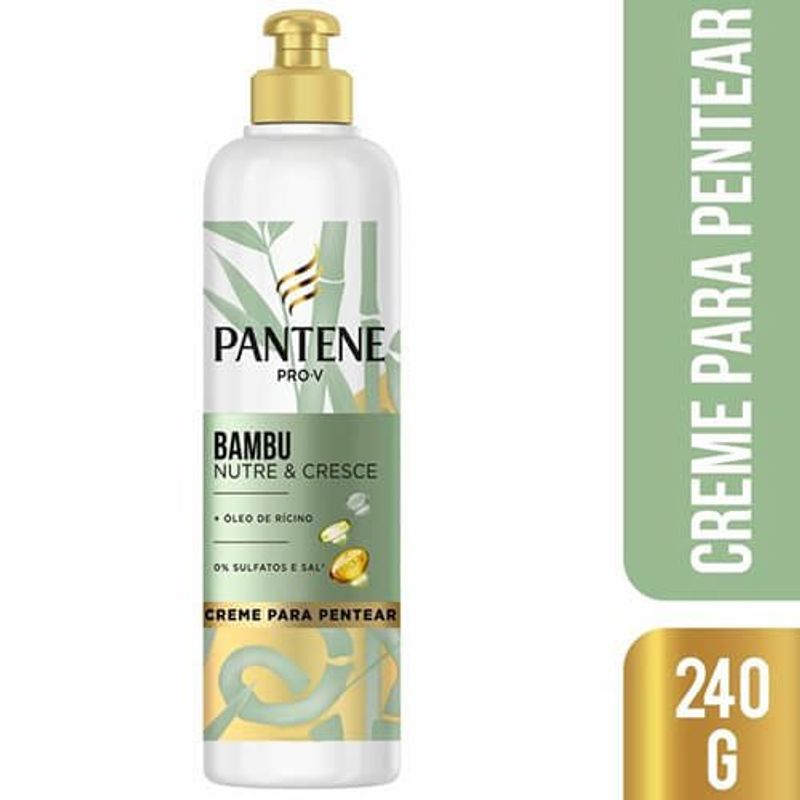 creme para pentear pantene bambu nutre e cresce 240g