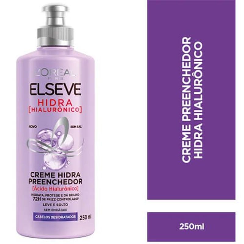 creme para pentear hidra preenchedor elseve hidra hialurônico 250ml