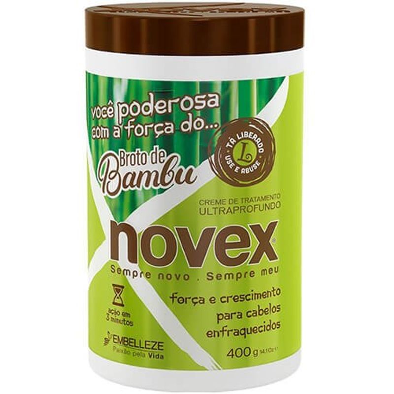 creme de tratamento novex broto de bambu 400g
