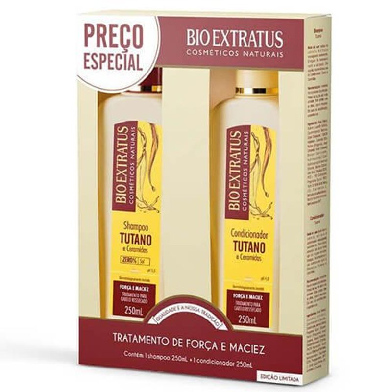 kit shampoo + condicionador de cabelos bio extratus tutano 250ml