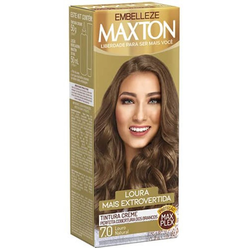 coloração maxton louro natural 7.0 tintura creme eco