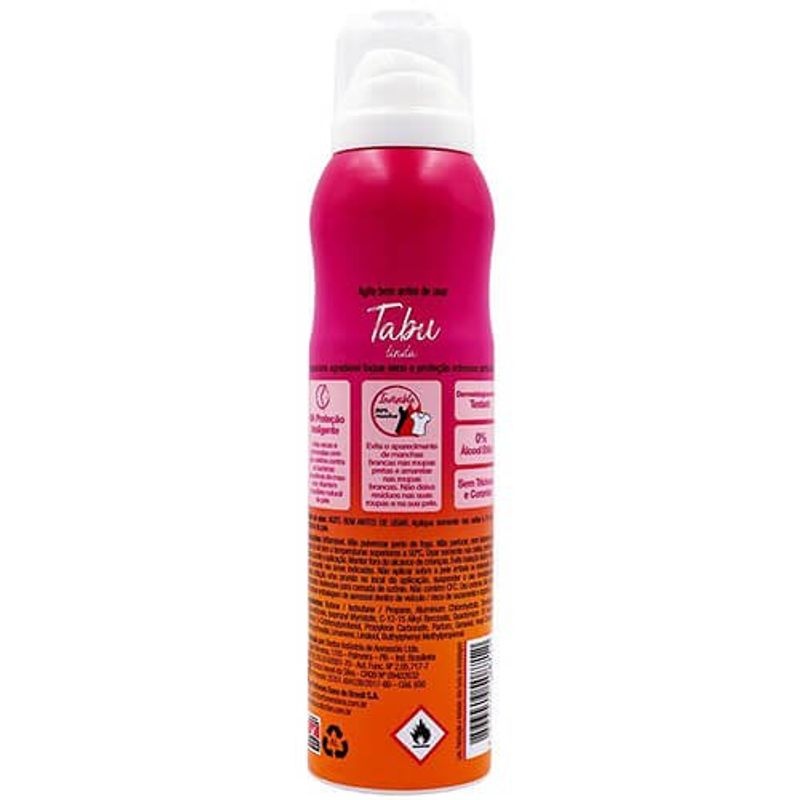 desodorante aerossol tabu 48hs feminino linda 150ml