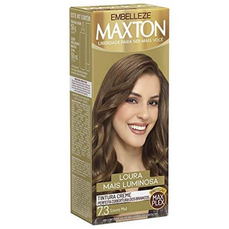 coloração maxton louro mel 7.3 titura creme
