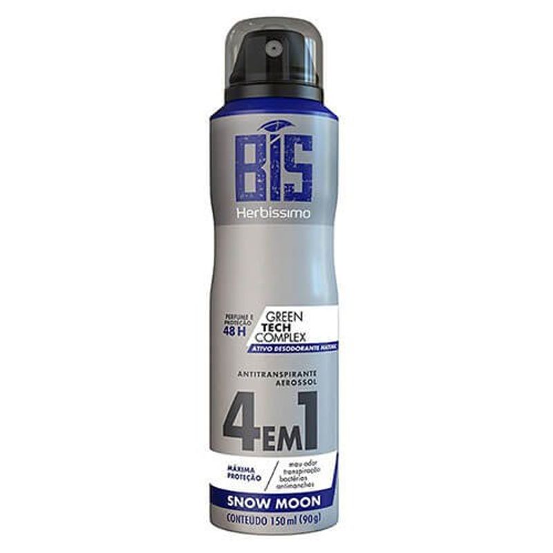 desodorante aerossol masculino bis herbíssimo 4 em 1 snow moon 150ml
