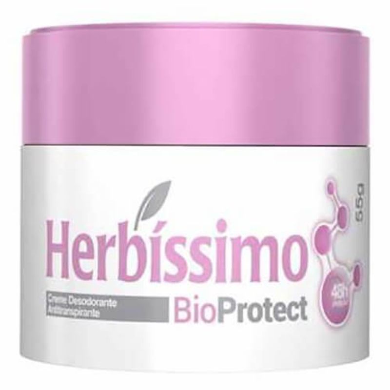 creme desodorante antitranspirante herbíssimo bio protect hibisco 55g