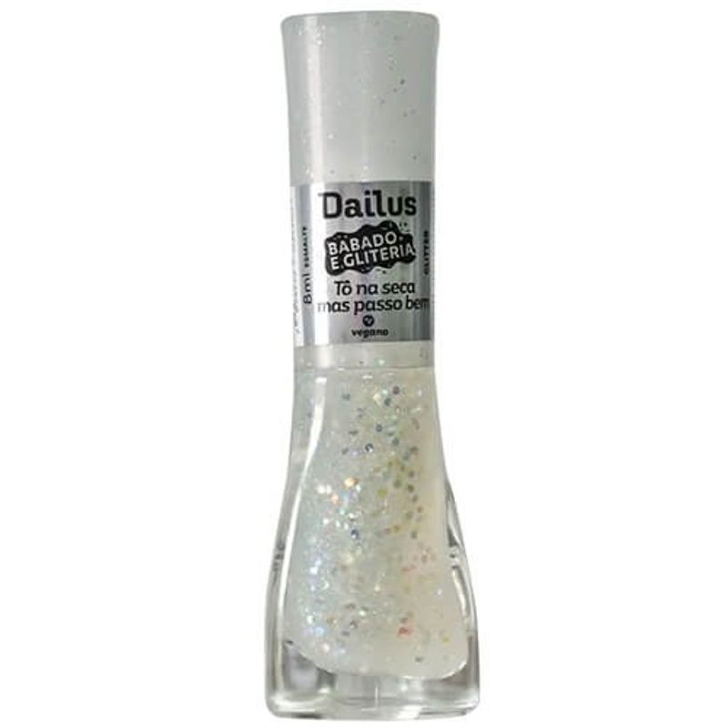 esmalte babado e gliteria - to na seca mas passo bem dailus