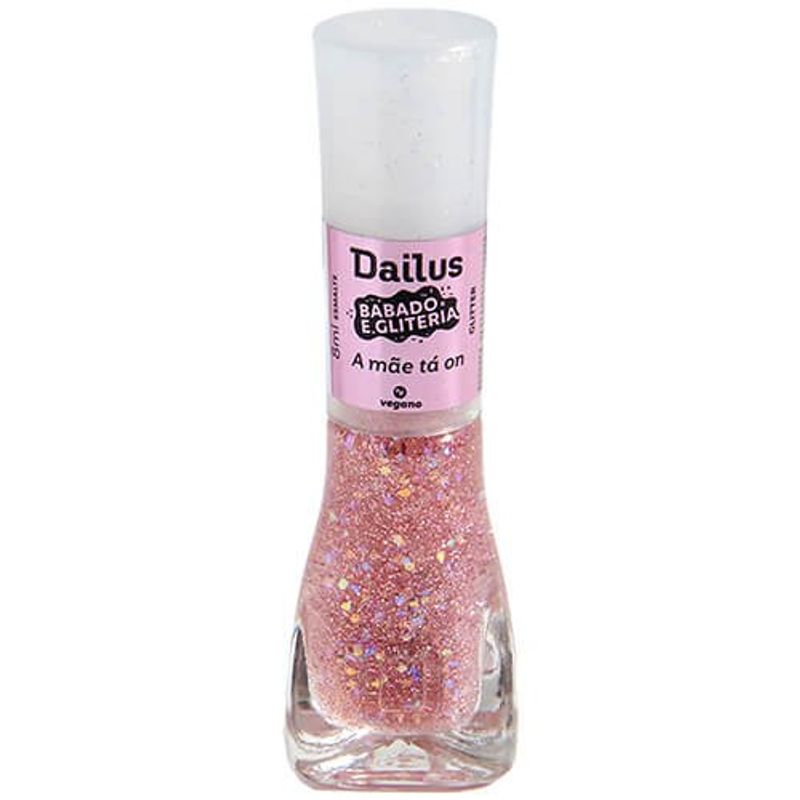 esmalte babado e gliteria - a mãe tá on dailus