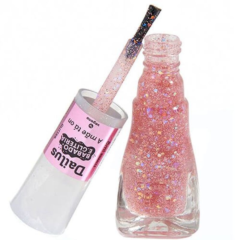 esmalte babado e gliteria - a mãe tá on dailus