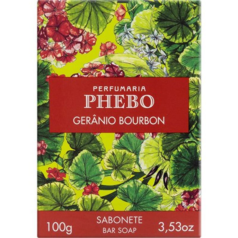 sabonete barra phebo 100g gerânio bourbon